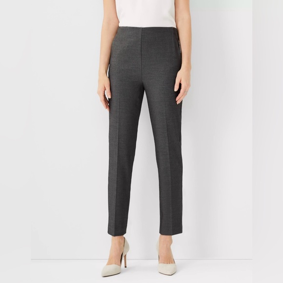 NWOT Black Printed Side Zipper Ankle Pants - Picture 1 of 5